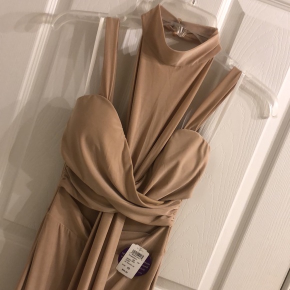 Windsor Taupe cut out gown - Picture 4 of 10